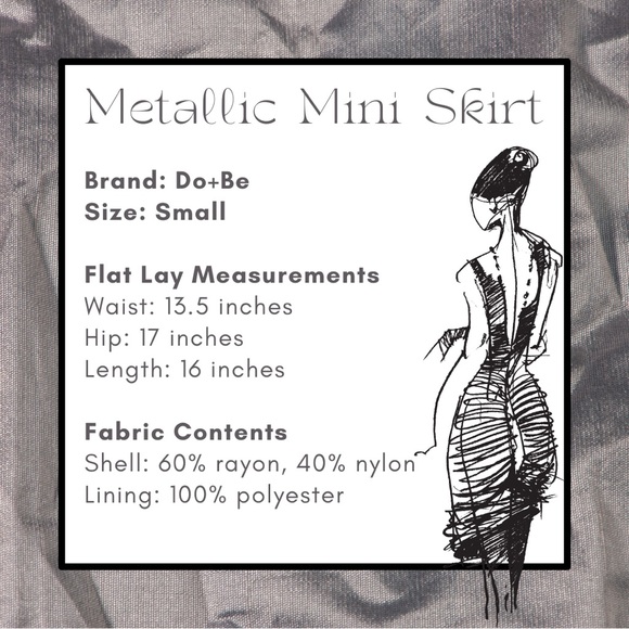 Metallic Skirt, Small - Picture 2 of 8